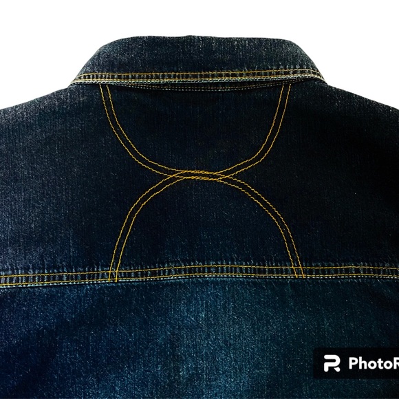 COOGI Down Under Blue Australia 4X XXXXL Cotton Denim Snap Long Sleeve Shirt Men - Picture 7 of 12